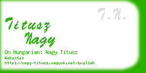 titusz nagy business card